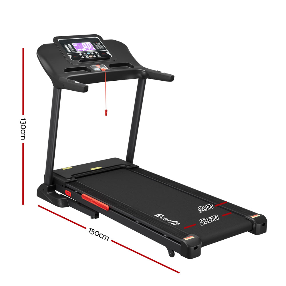 Elevation Auto Incline Electric Treadmill – Black – 520mm