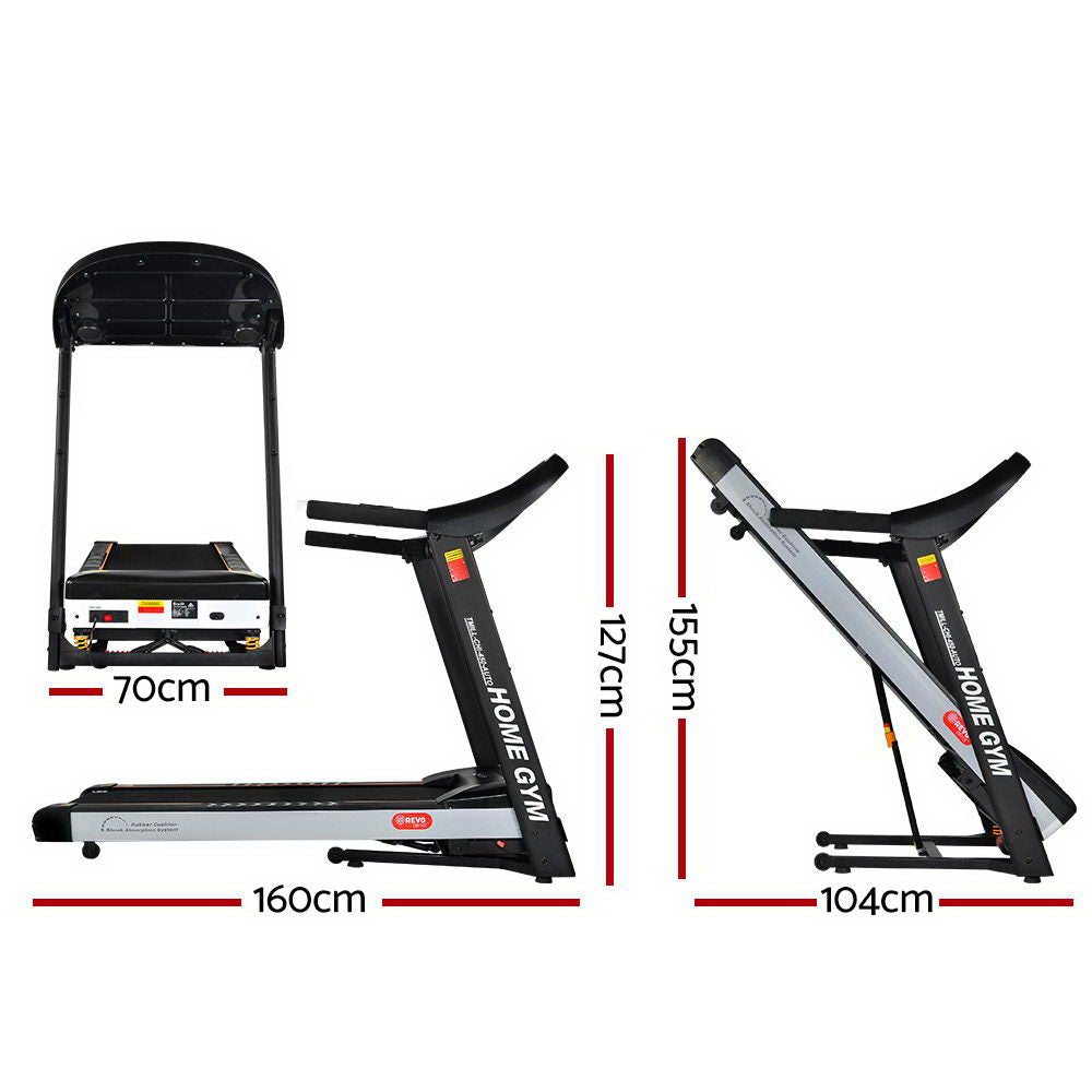 Kairos Electric Auto Incline Treadmill – Black – 450mm