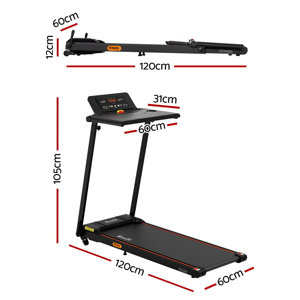 Alderon Electric Walking Pad Treadmill – Black – 42 cm