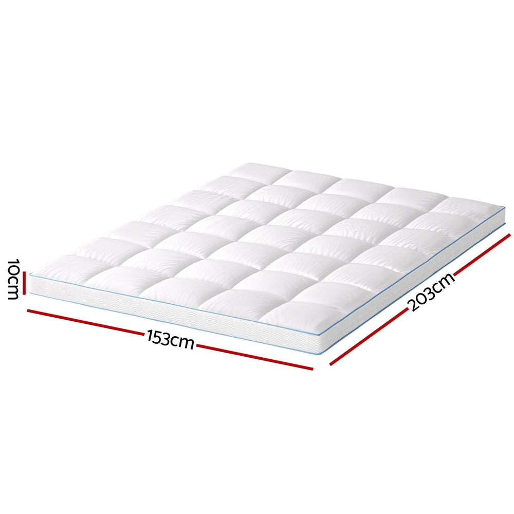 Fiora Bamboo Mattress Topper – White – Queen