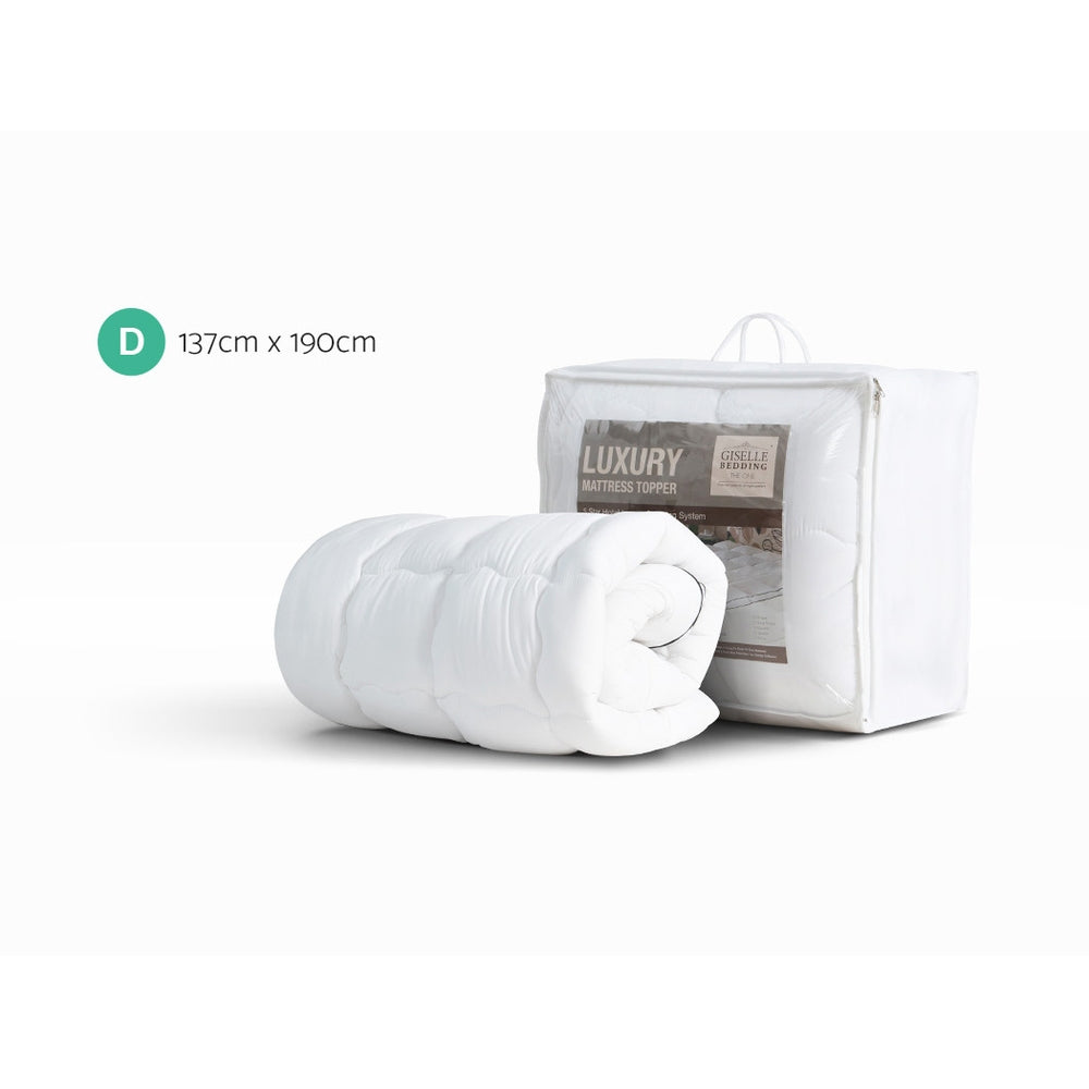 Hudson Bamboo Mattress Topper – White – Double