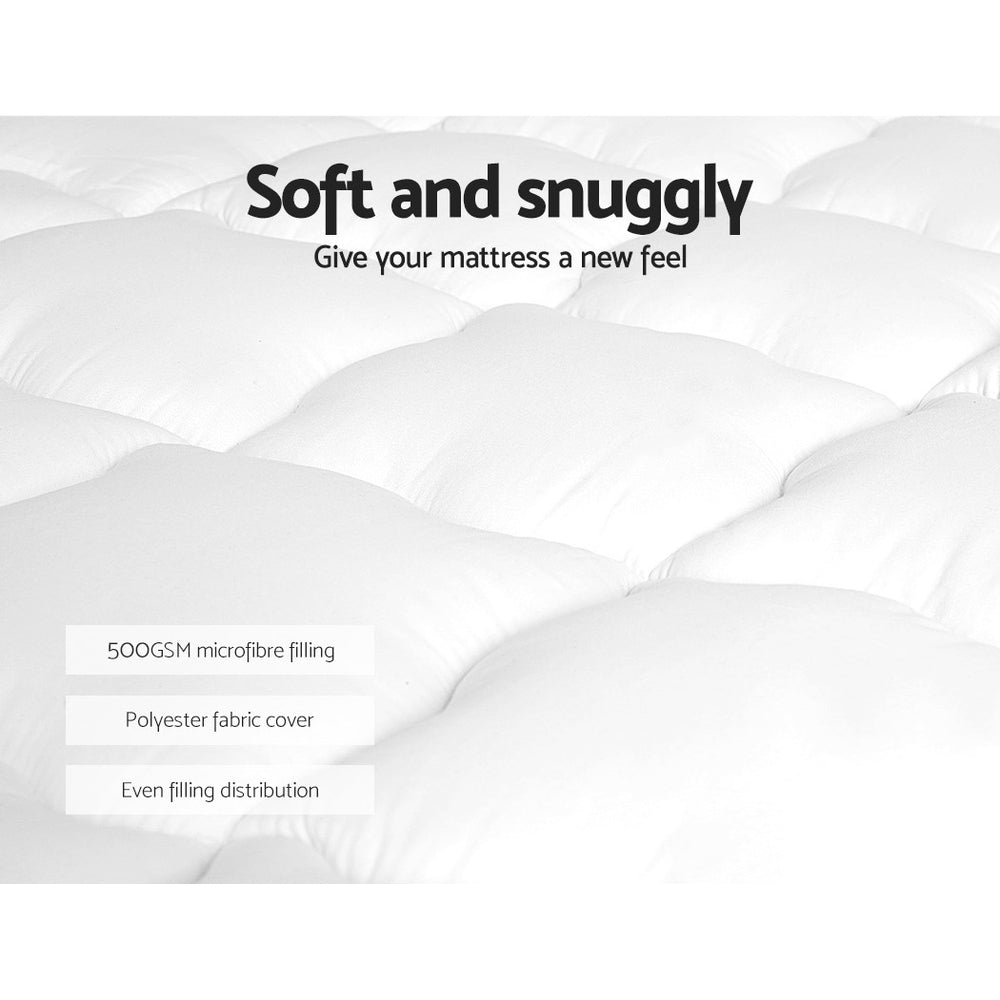 Hudson Bamboo Mattress Topper – White – Double