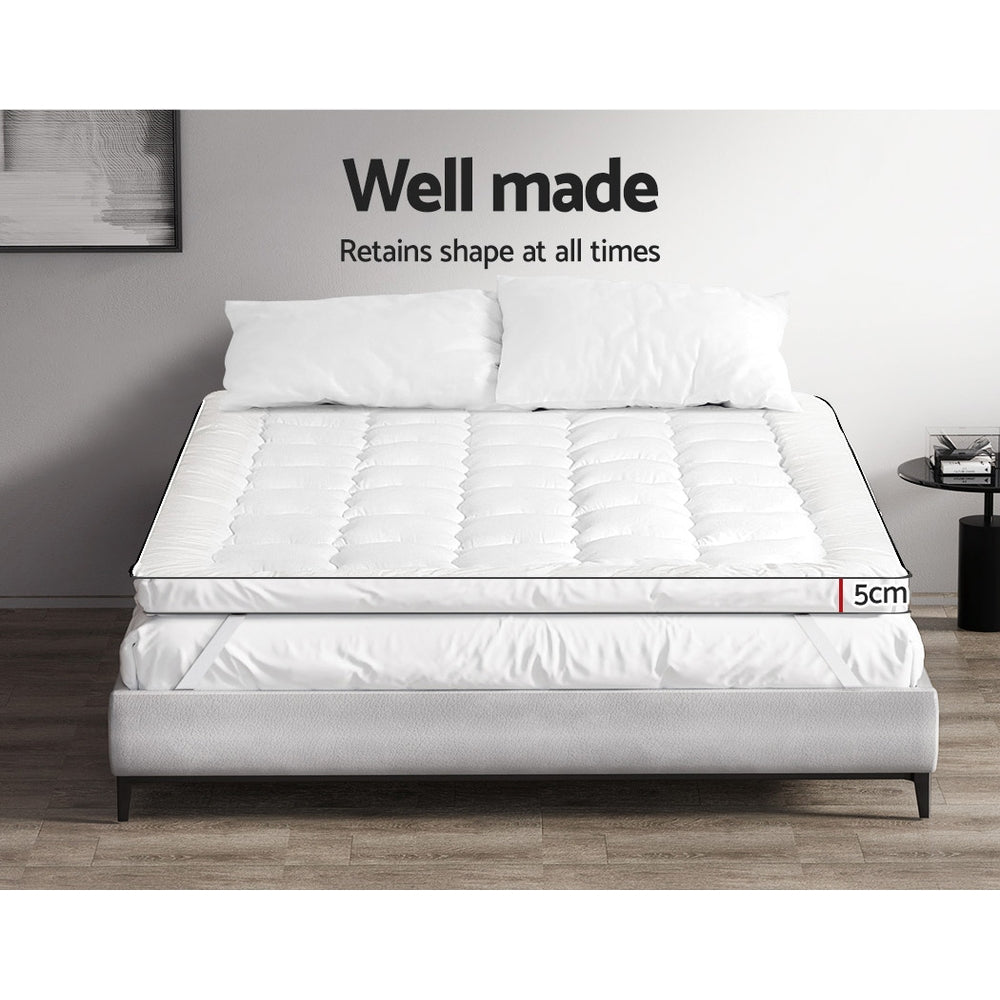 Marlow Bamboo Mattress Topper – White – King