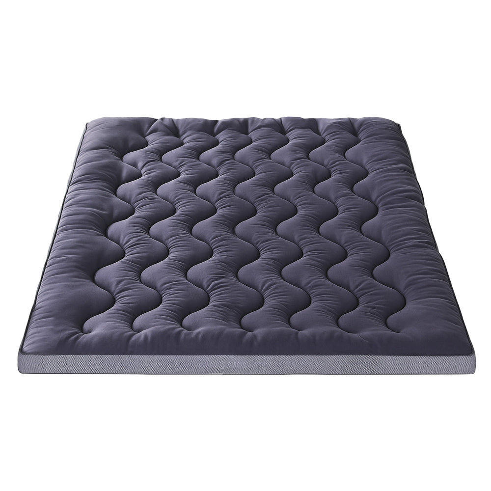 Nora Bamboo Charcoal Mattress Topper – Grey – Queen