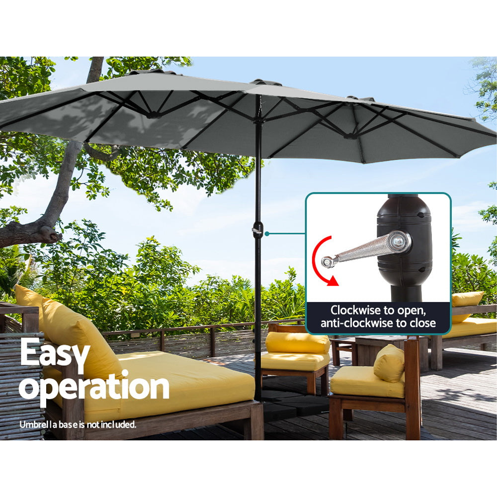 Haven Outdoor Umbrella – Grey / Charcoal – 140 & above