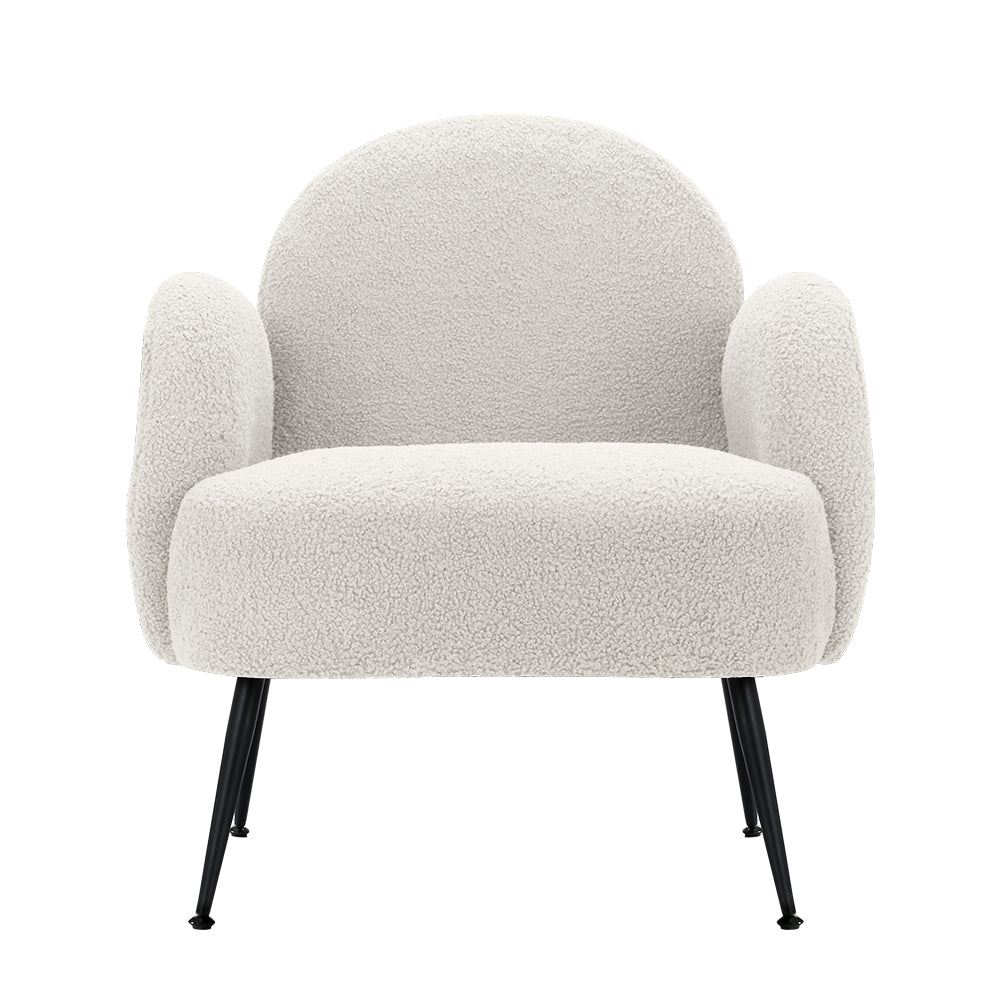Nara Bouclé Armchair – White