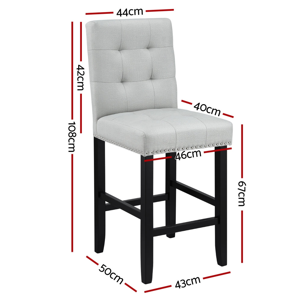 Nova Bar Stools – Grey – Set of 4