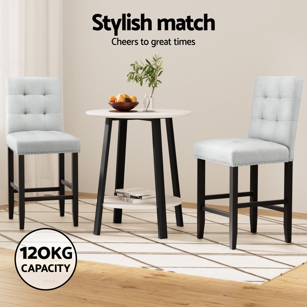 Nova Bar Stools – Grey – Set of 4