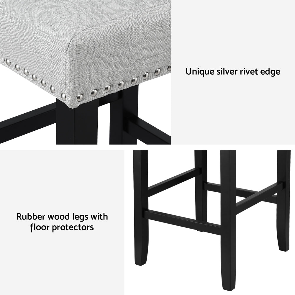 Nova Bar Stools – Grey – Set of 4