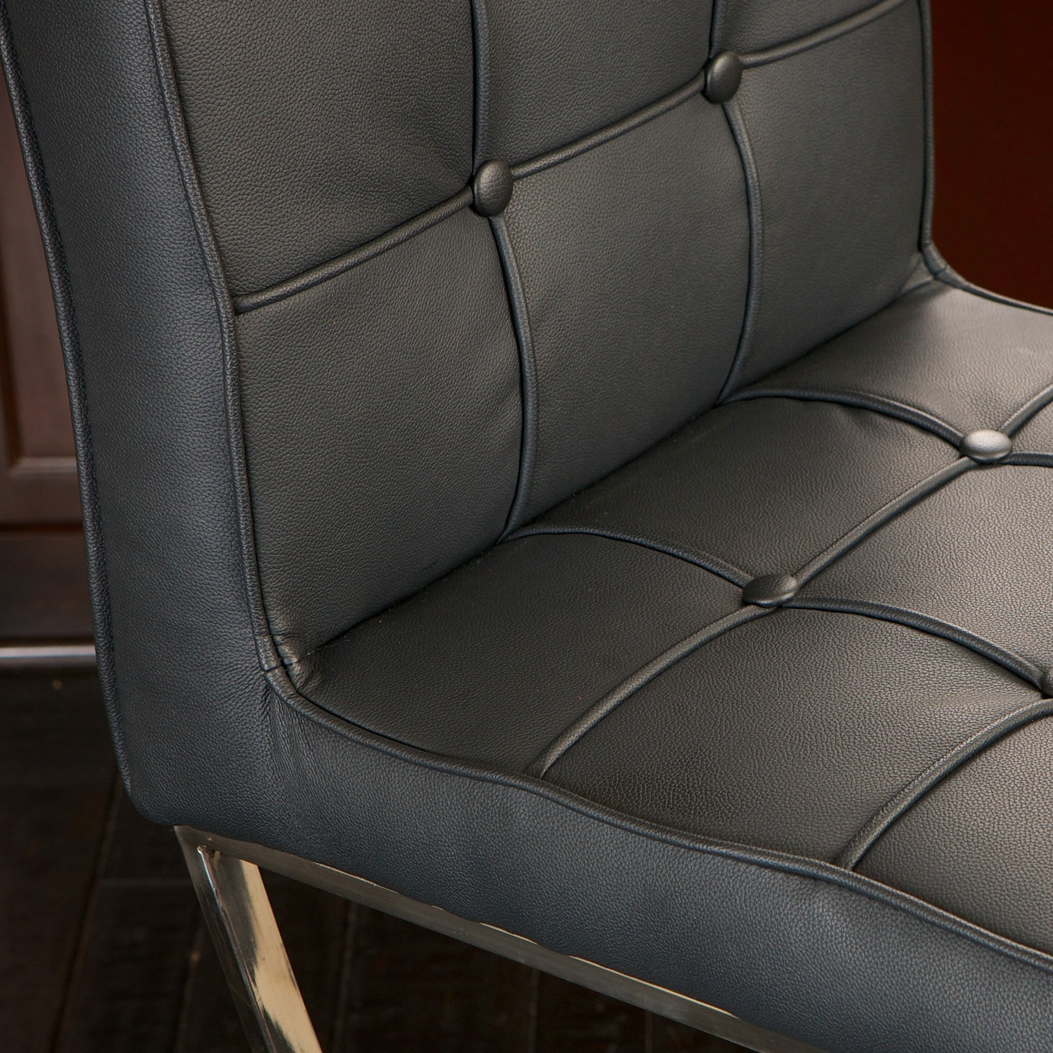 Pandora Bonded Leather Bar Stool – Black – Single