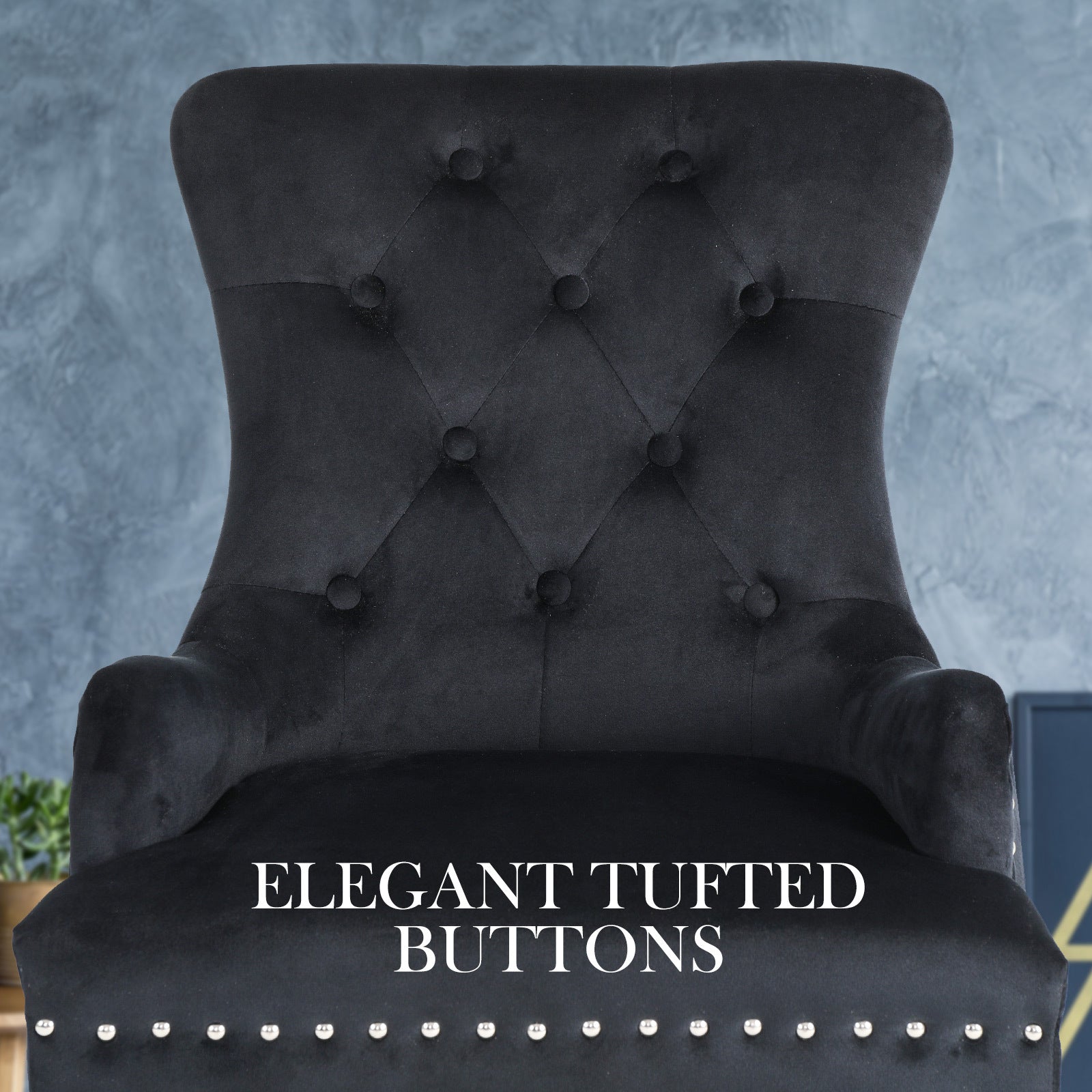 Lisse French Provincial Dining Chair – Black – Single