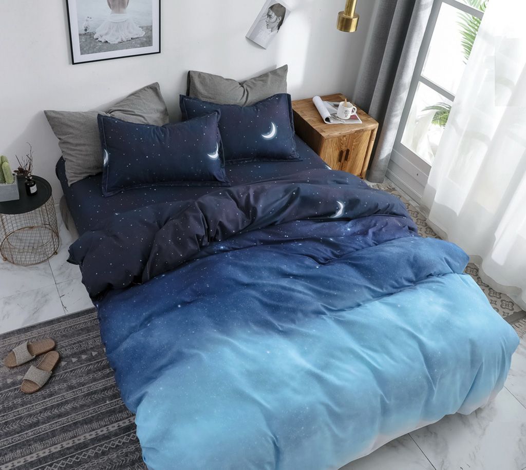 Night Blue Duvet Quilt Cover Set – King