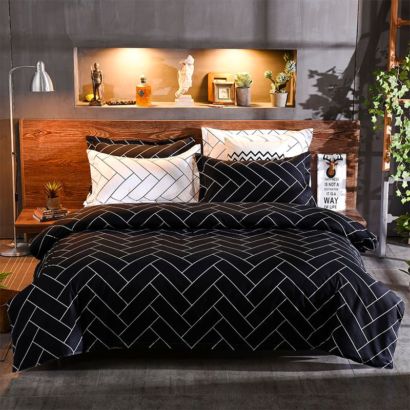 Arlo Black&White Duvet Quilt Cover Set – Queen