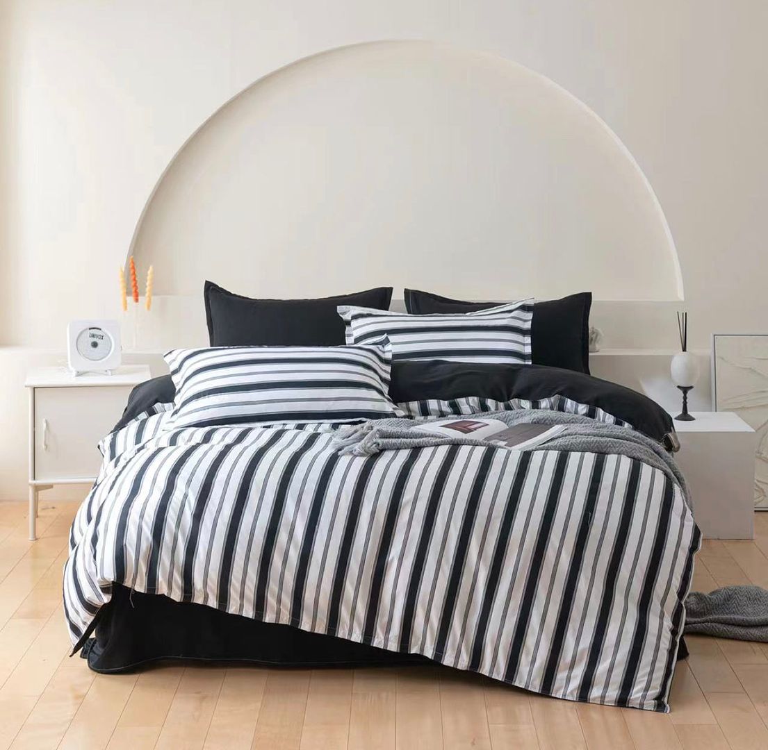 Ascar Striped Quilt Cover Set – Queen
