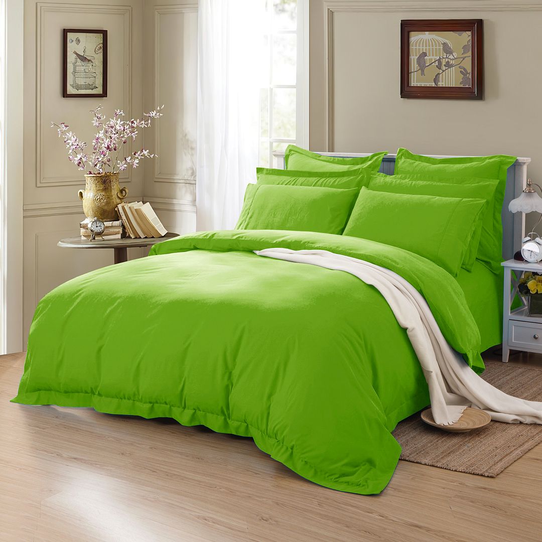 Atlas 1000TC Quilt Cover Set – Green – Queen