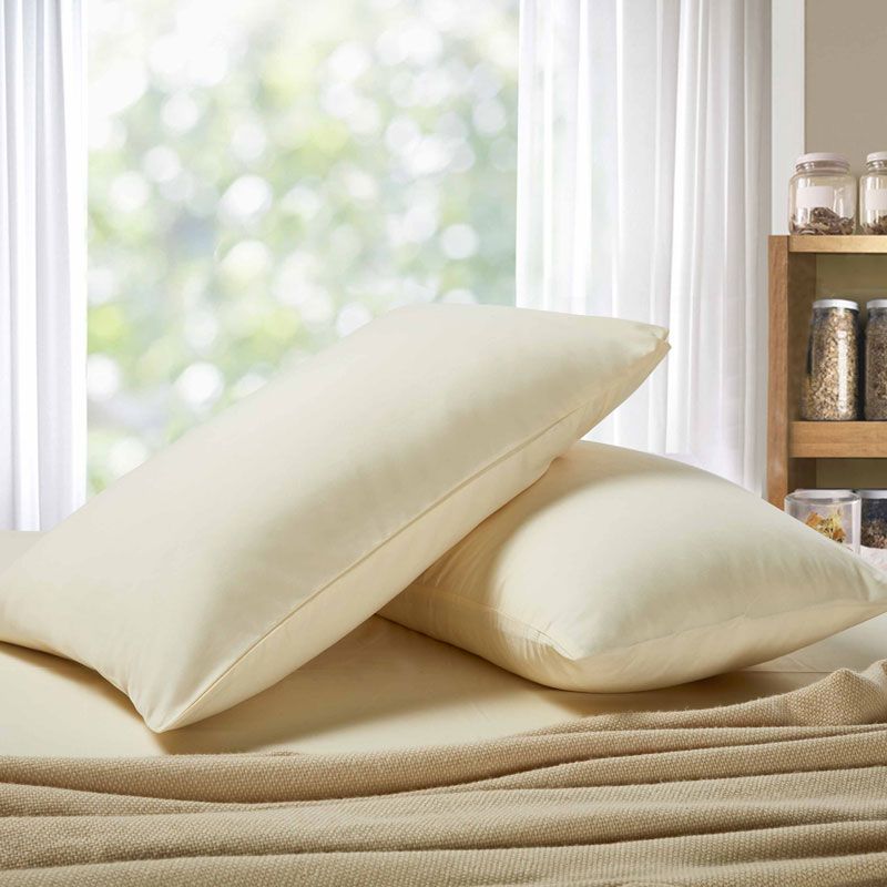 Aldara Standard Pillowcases – Beige / Cream – Set of 2