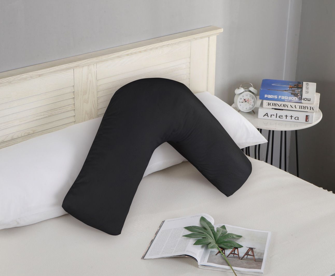 Linden 1000TC Premium Ultra Soft V SHAPE Pillowcase - Black