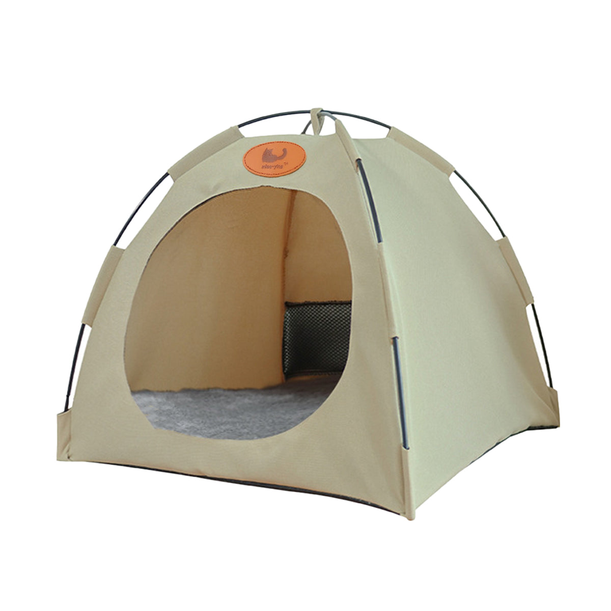 Haven Folding Pet Tent Bed – Brown / Wood – Large