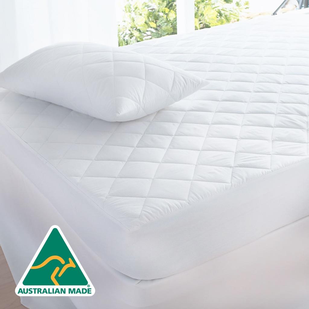 Aus Made Fully Fitted Cotton Quilted Mattress Protector () – King