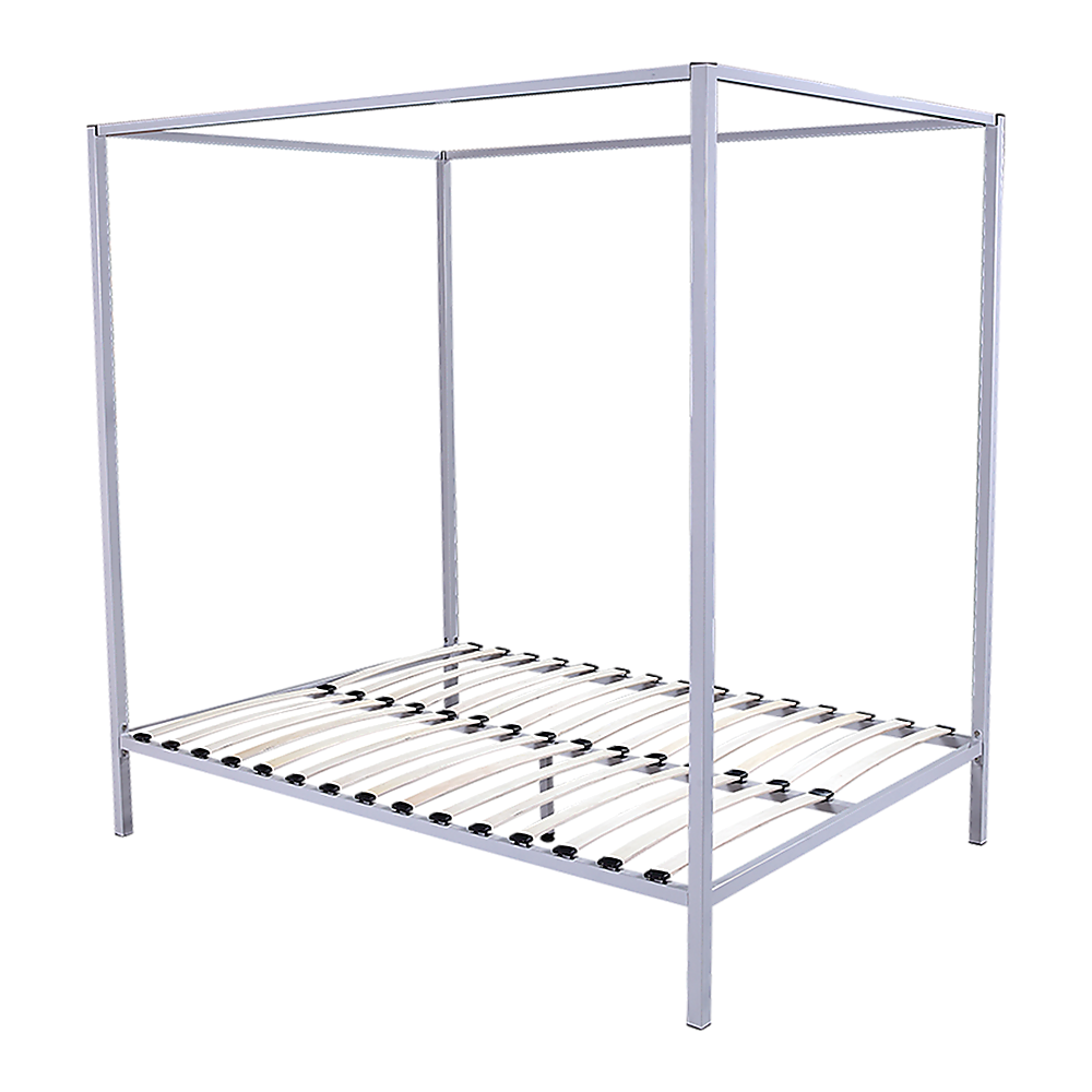 Nova 4 Poster Bed Frame – Beige – Queen