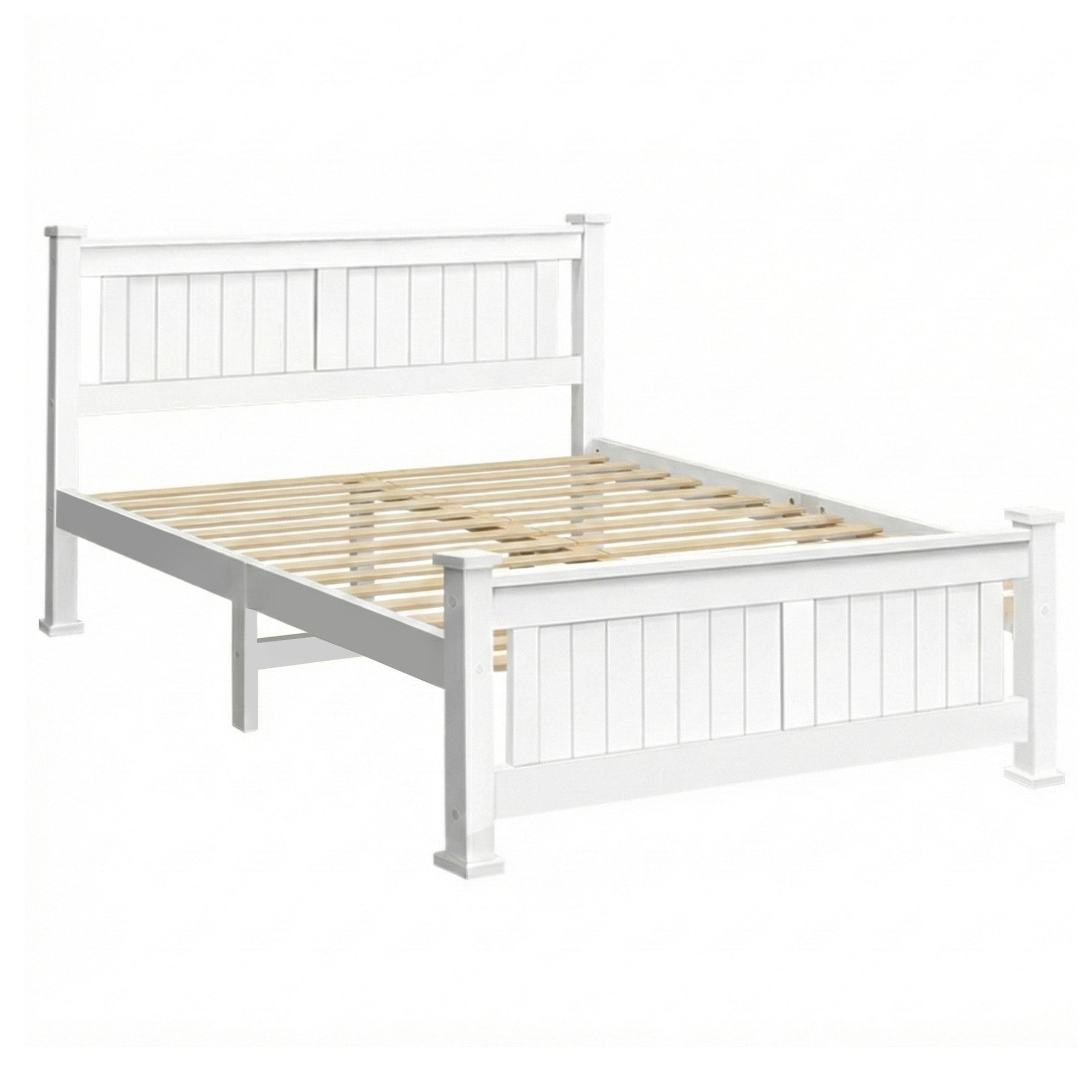 Rio Wooden Bed Frame – White – Double