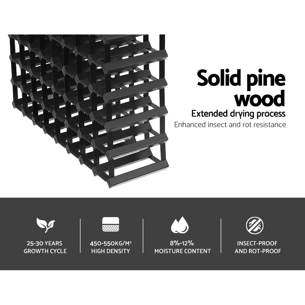 Cellar 72 Bottle Wine Rack – Black – Large