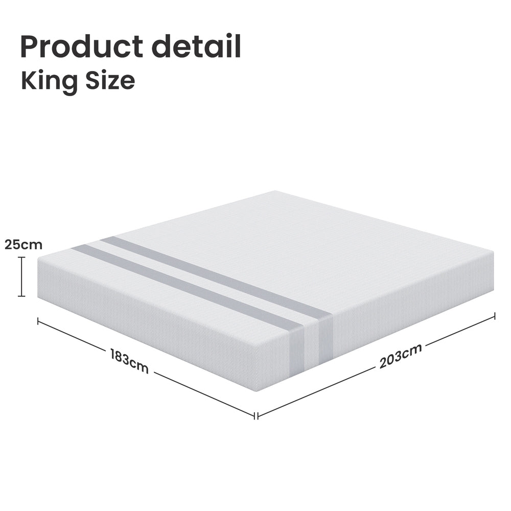 Marston Gel Foam Mattress – White – King