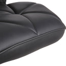 Set of 2 - Leather Mid High Gas Lift Swivel Chairs - Black