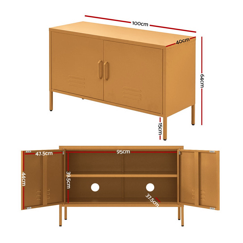 Base Metal Storage Cabinet – Yellow – 100 cm