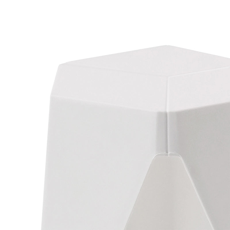 Set of 2 - Puzzle Stool Plastic Stacking Bar Chairs - White