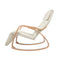 Rocking Armchair with Footrest - Beige