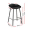 Set of 2 - Metal Bar Stools - Black