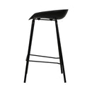 Set of 2 - Metal Bar Stools - Black