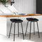 Set of 2 - Metal Bar Stools - Black