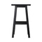 Set of 2 - Beech Wood Bar Stools - Black