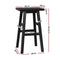 Set of 4  - Beech Wood Bar Stools - Black