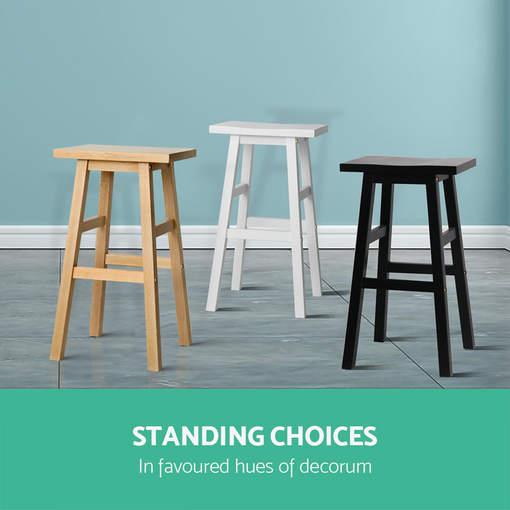Marston Beech Wood Bar Stools – Natural – Set of 2