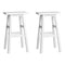 Artiss Set of 2 Beech Wood Bar Stools - White