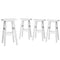 4 x Wooden Kitchen Bar Stools – White Finish