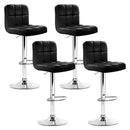 Artiss Set of 4 Bar Stools Gas lift Swivel - Steel and Black