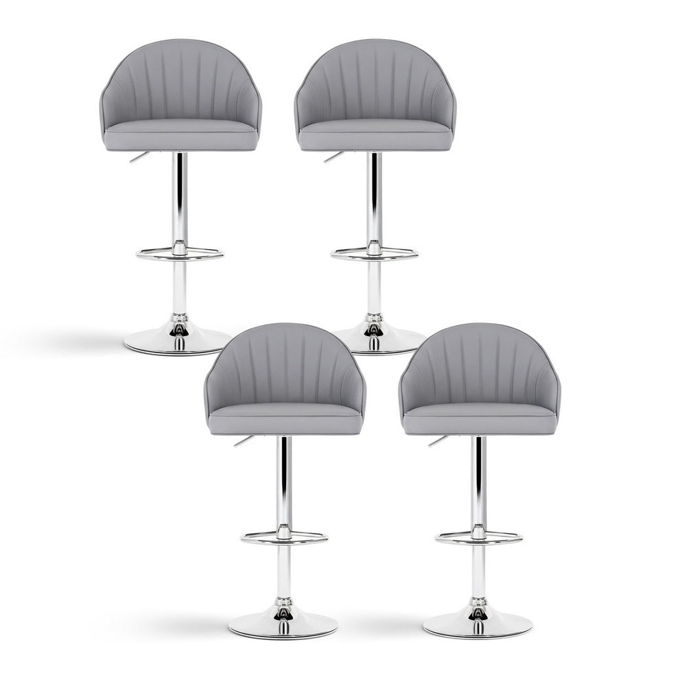 Rowan Swivel Gas Lift Counter Stools – Grey – Set of 4