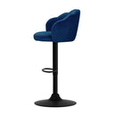 Set of 2 - Velvet Gas Lift Chairs - Blue