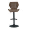 Set of 2 - Metal Swivel Barstool - Brown