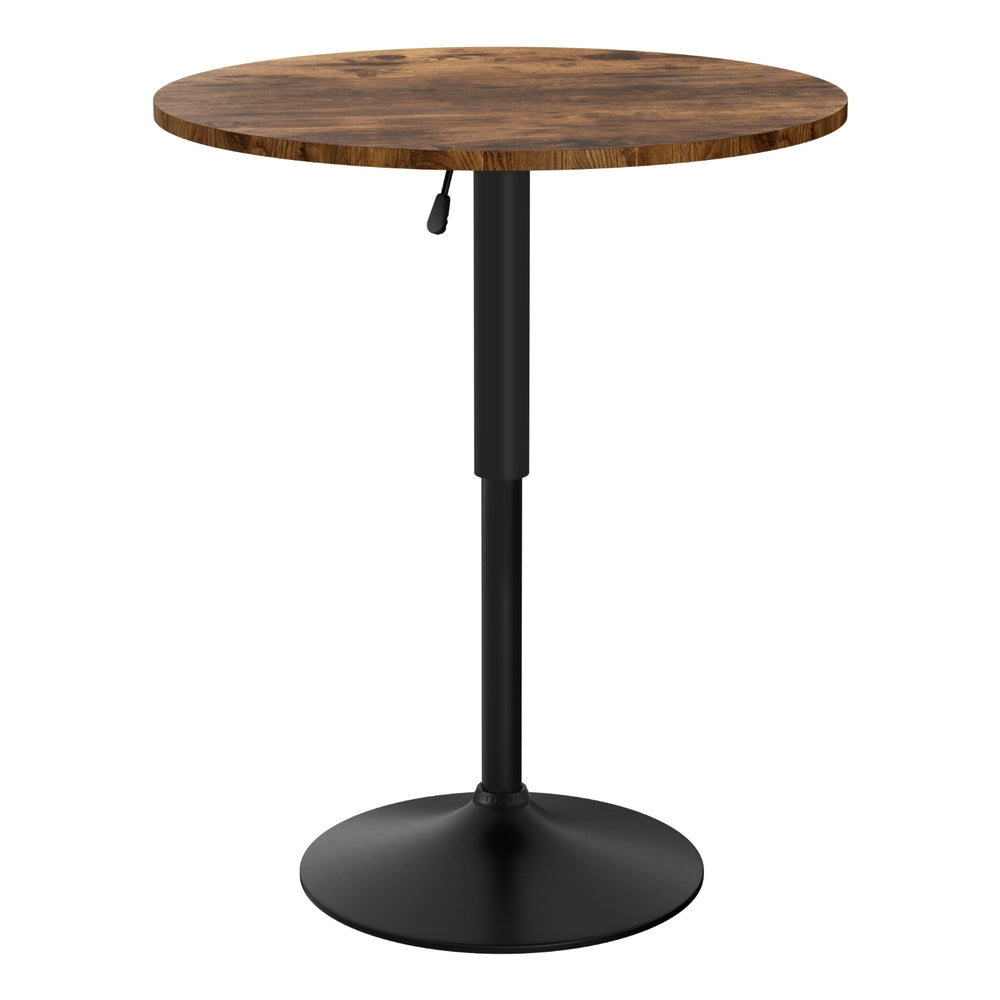 Montero Height Adjustable Bar Table – Brown / Wood – 60 cm