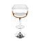 Wooden Leather Bar Stool - White and Chrome