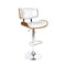 Artiss Wooden Gas Lift Bar Stool - White and Chrome