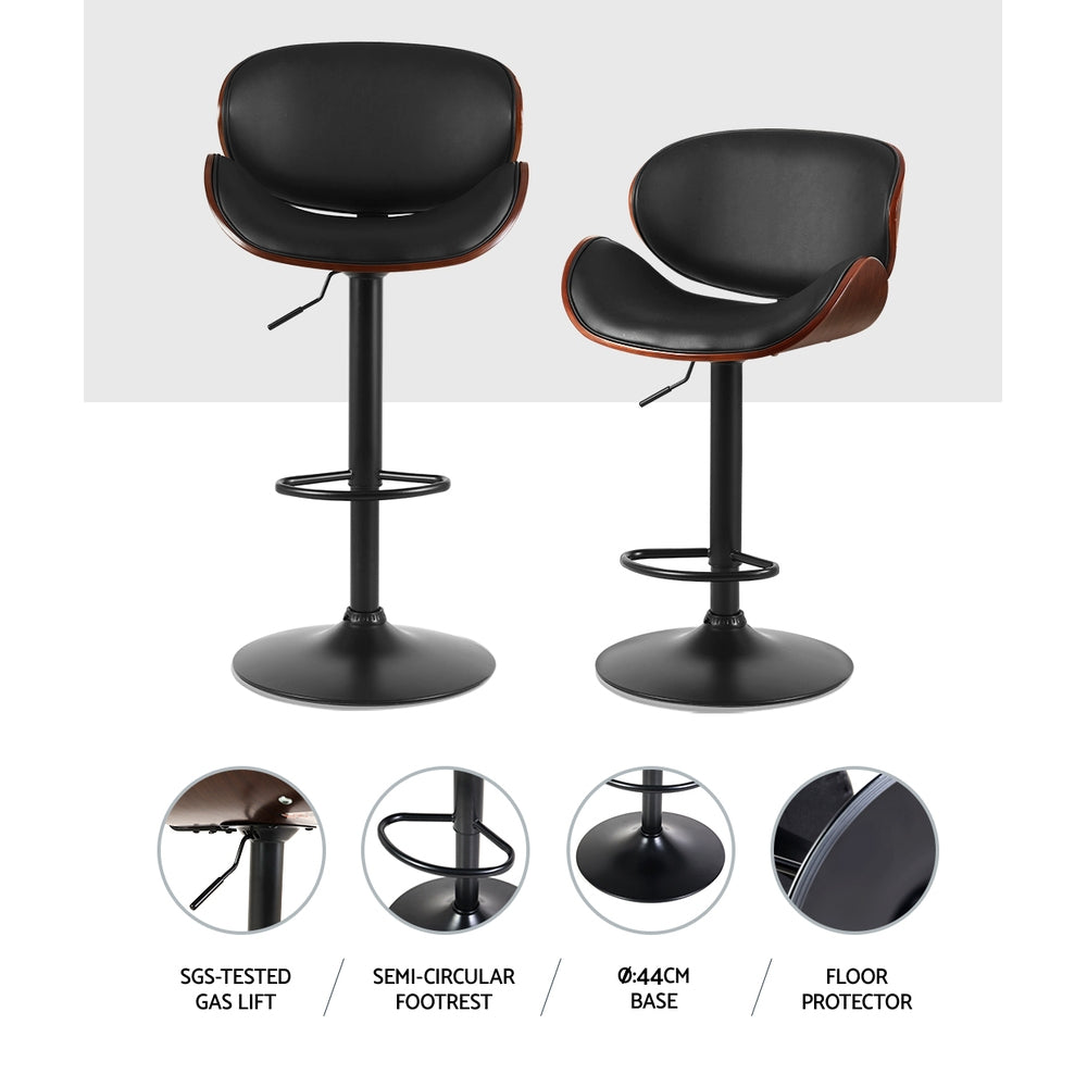 Joyce Swivel Counter Stools – Black – Set of 2