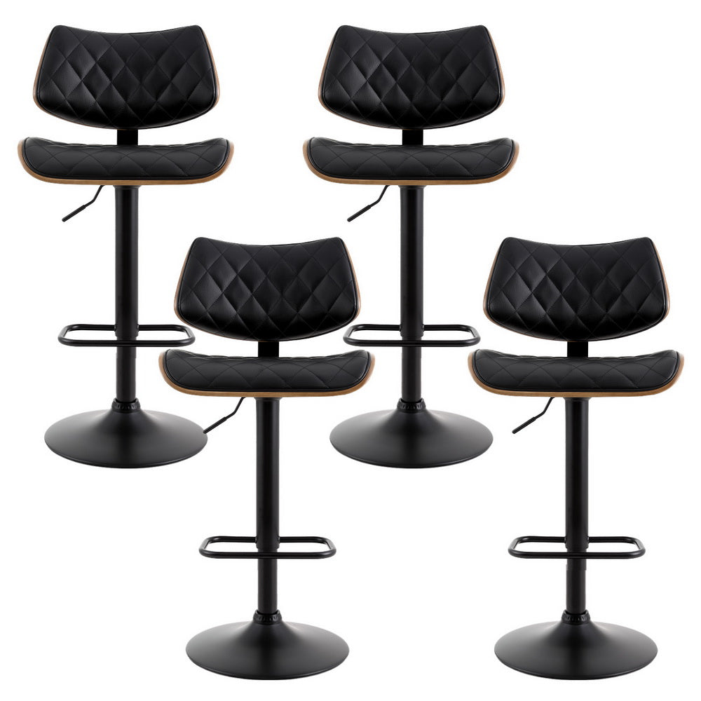 Atlas Gas Lift Counter Stools – Black – Set of 4