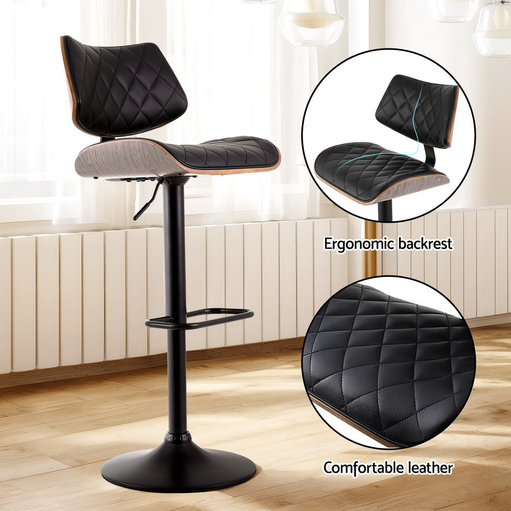 Atlas Gas Lift Counter Stools – Black – Set of 4