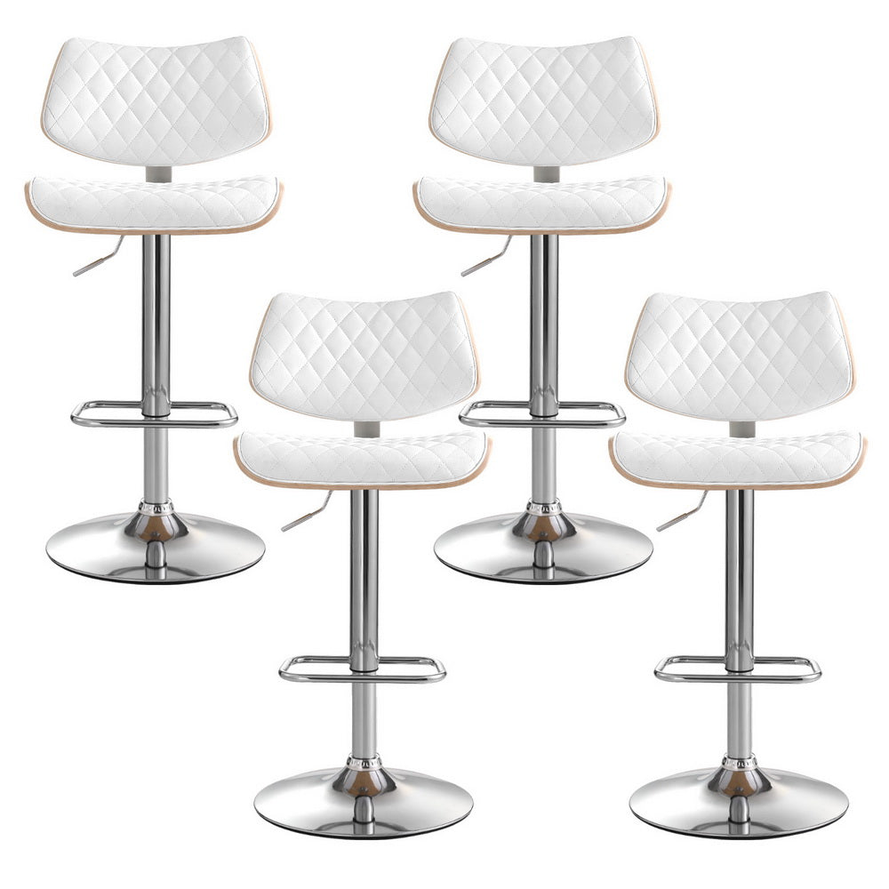 Nova Gas Lift Counter Stools – White – Set of 4